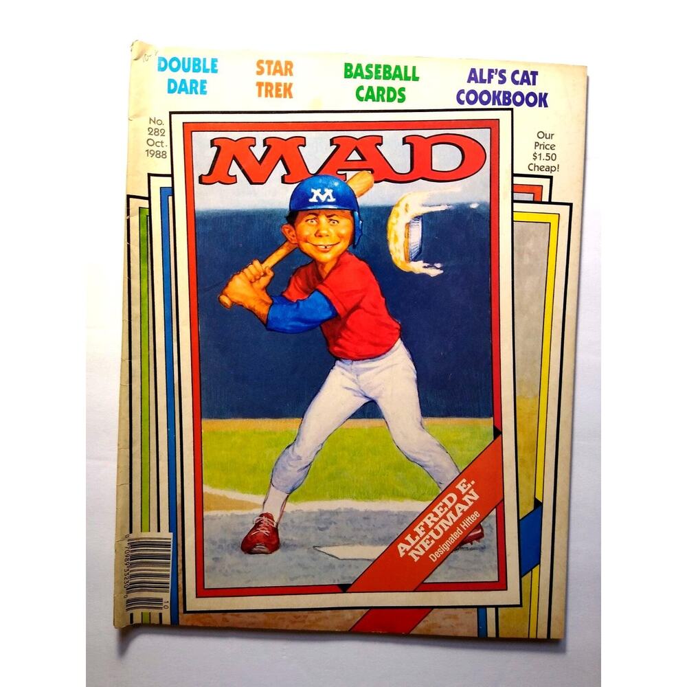 MAD Magazine Oct 1988 # 282 Star Trek Double Dare Alf Cat Cookbook Parody Spoof